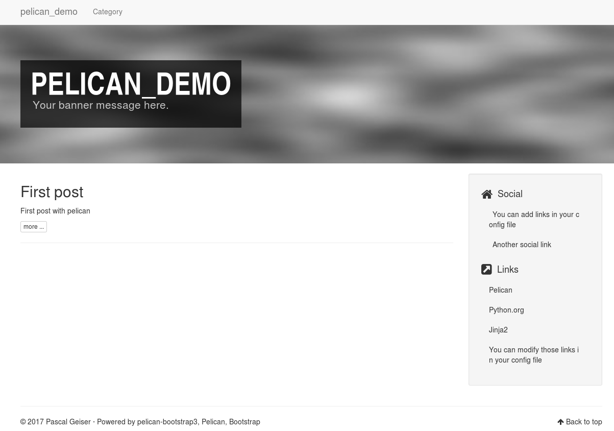 Pelican bootstrap3 theme